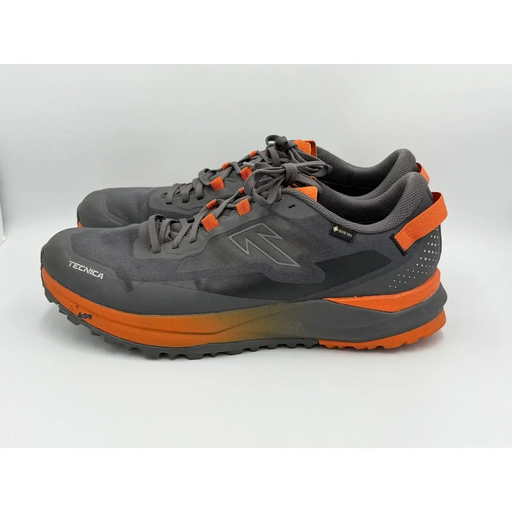 Tecnica Spark S GTX Mens 12.5 Hiking Shoes Grey Orange Gore-Tex Vibram